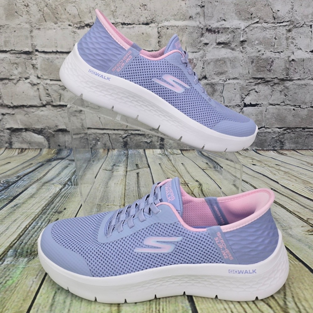Skechers Go Walk Flex-Grand Entry Womens Size 7.5 Purple Pink Mesh Walking Shoes - Picture 2 of 9